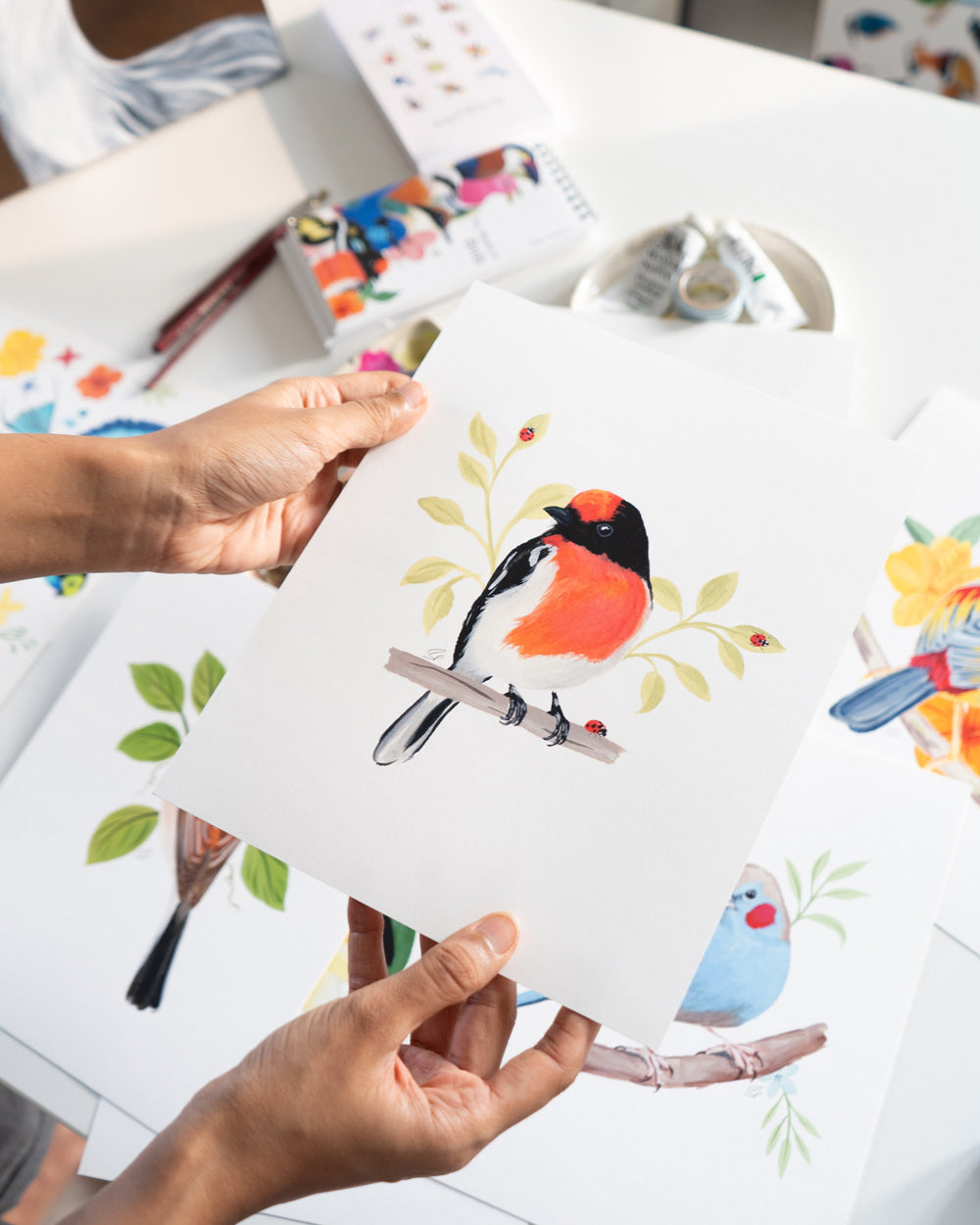 Red Capped Robin : Archival Print