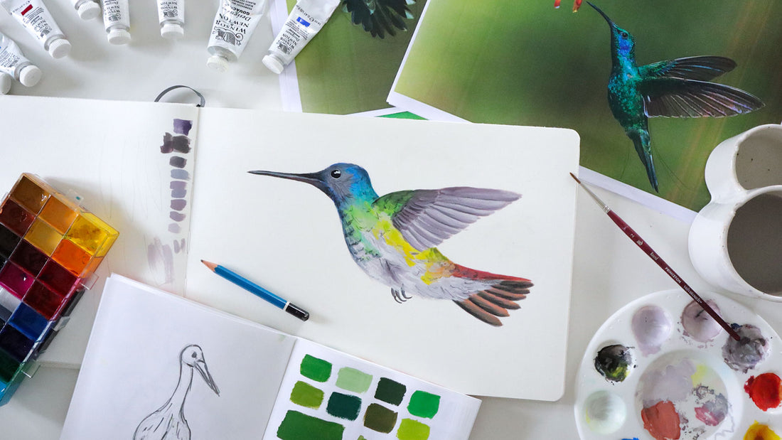 How to Sketch and Paint Birds with Gouache: From Basics to Masterpiece